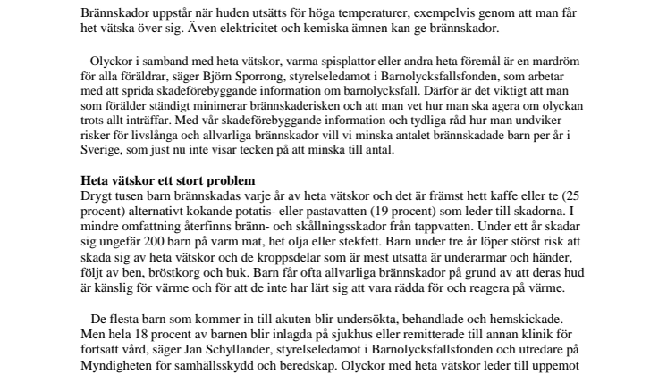 2 600 barn brännskadas varje år