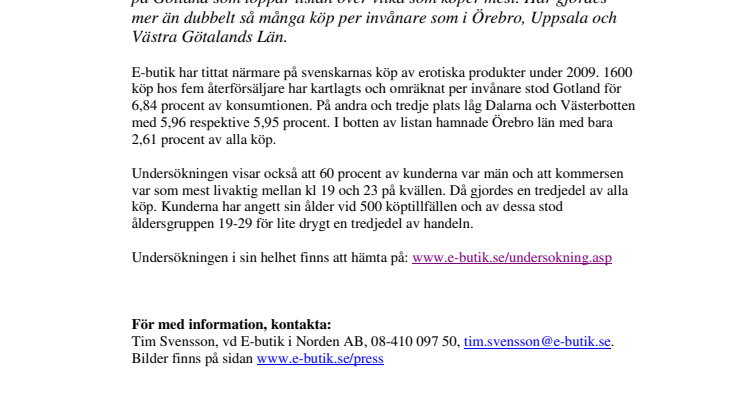 Gotlänningarna köper mest sexleksaker
