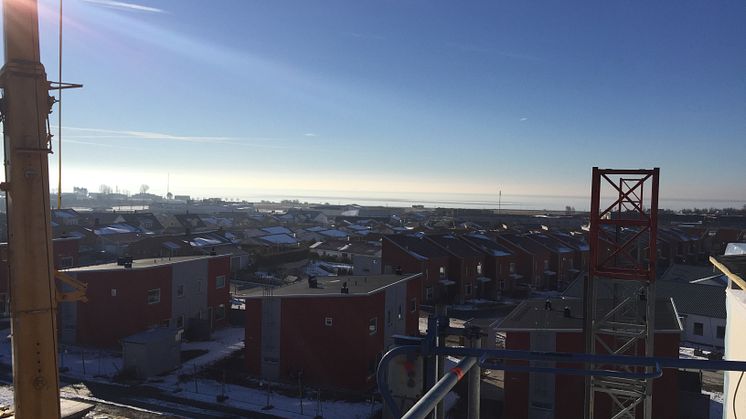 Havutsikt från BoKlok Sjöstaden i Ystad