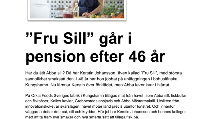 "Fru Sill" går i pension efter 46 år