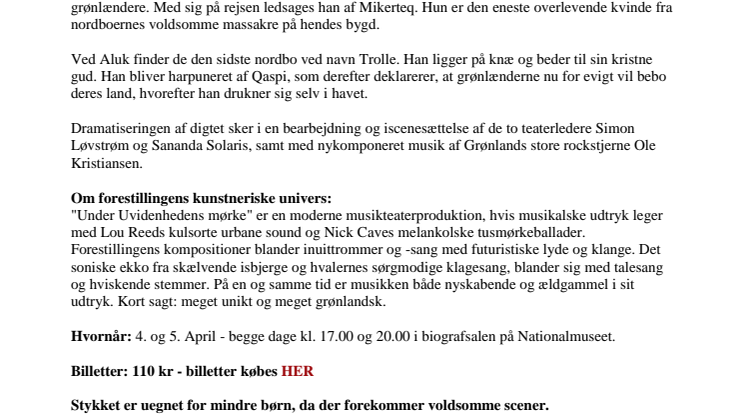 Dramatisk og musikalsk epos om den grønlandske sjæl