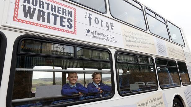 Go North East’s Northern Writes bus. Photo courtesy of Newcastle Chronicle.