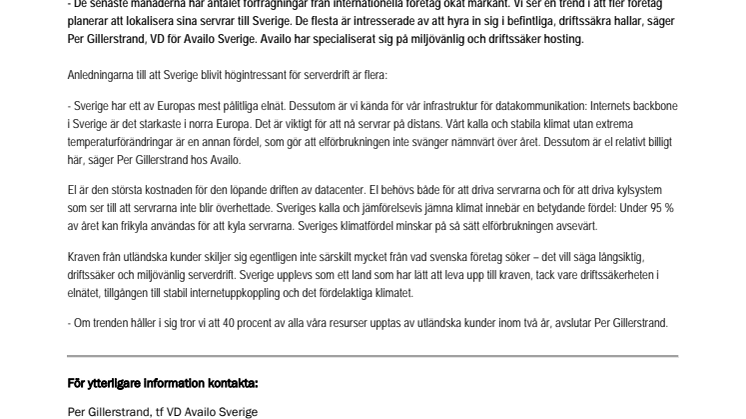 Allt fler företag väljer datacenter i Sverige