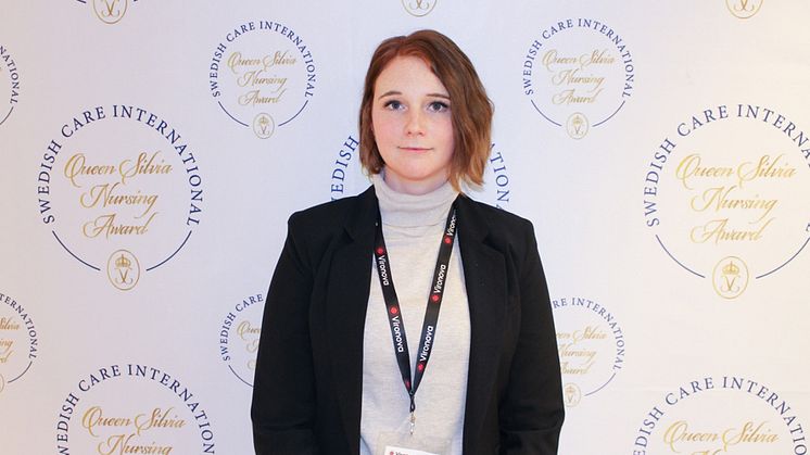 Studenten Maria Larsson har fått Queen Silvia Nursing Award 2019.
