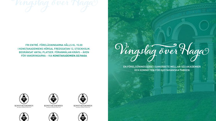 Vingslag över Haga – föreläsningar och vandringar våren 2017