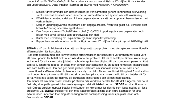 Proaktiv IT-Förvaltning™ - ett nytt grepp
