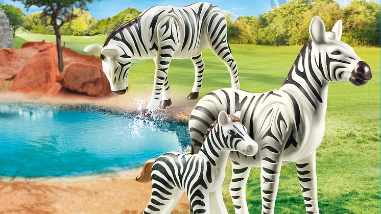 2 Zebras mit Baby (70356) von PLAYMOBIL