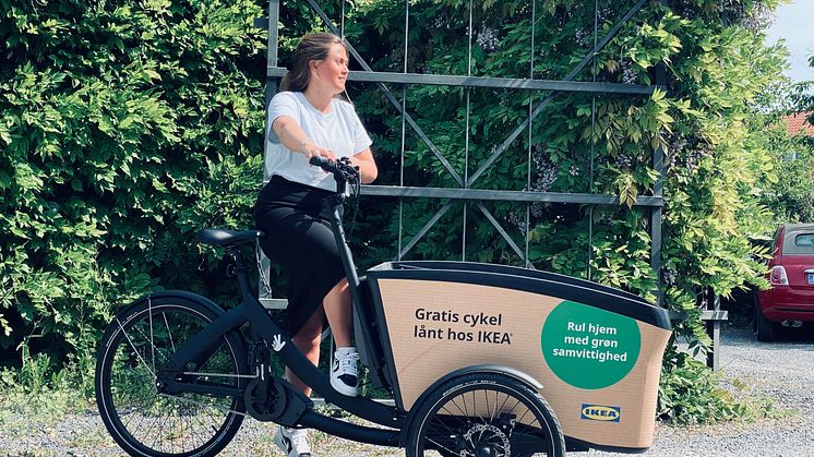 Freetrailer stiller nu sammen med IKEA i København gratis elektriske ladcykler op til gavn for shoppere. Foto: PR.