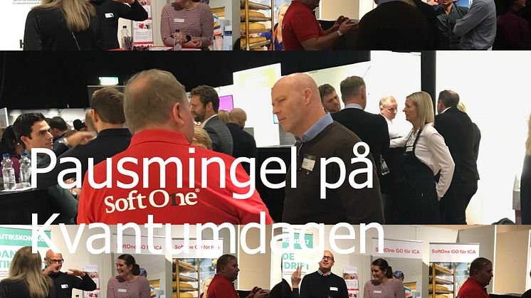 I pauserna minglades det diskussionerna gick varma kring SoftOnes molntjänst för ICA handlare. 