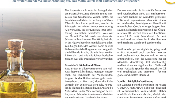 Mandel und Vanille: Traumpaar für gepflegte Fußhaut