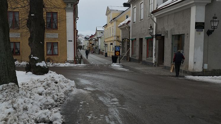 Storgatan i Vadstena med markvärme