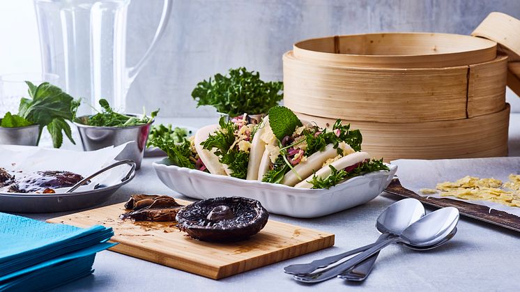 Taco Västerbottensost bao-buns liggande