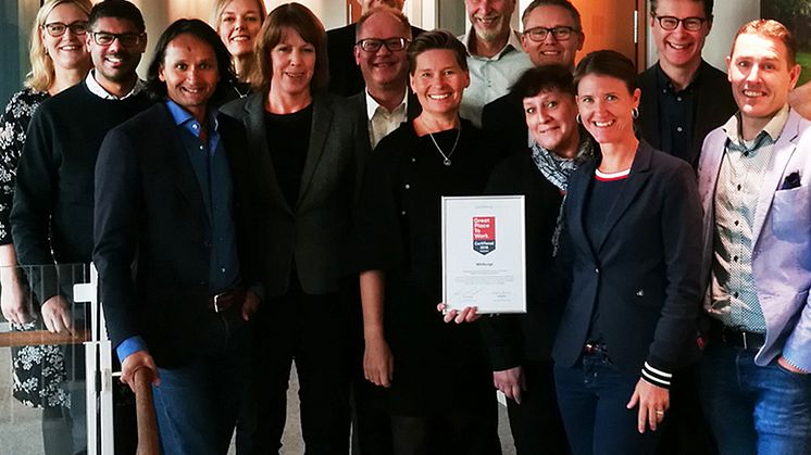 För tredje året i rad är Wihlborgs certifierat som ett Great Place to Work