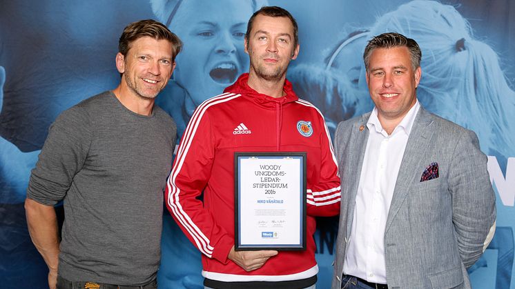 Niko Vähätalo, Kiruna FF. Här tillsammans med Jesper Blomqvist och Mikael Tykesson.