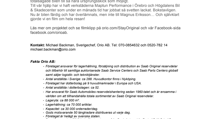 Orio ger ”katastrofbilen” från Blocket nytt liv