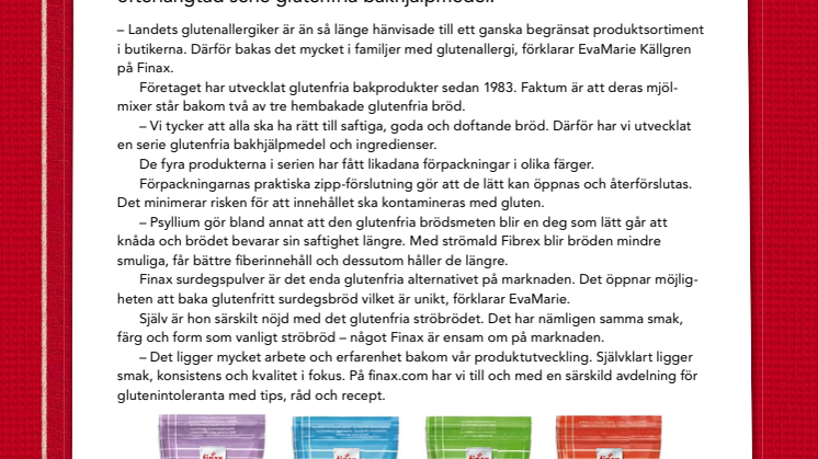 Finax öppnar ny doftande värld för alla glutenintoleranta