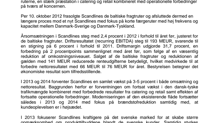 Scandlines fremlægger rekordresultat