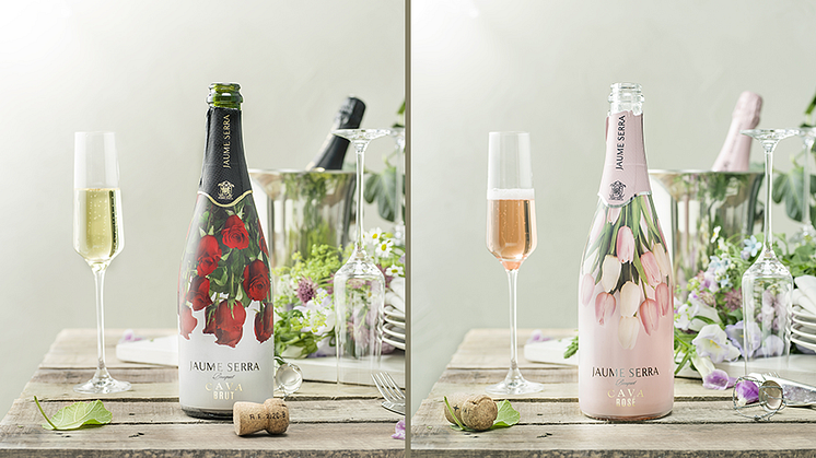Jaume Serra Rose Bouquet Cava Brut och Jaume Serra Tulip Bouquet Cava Rosé
