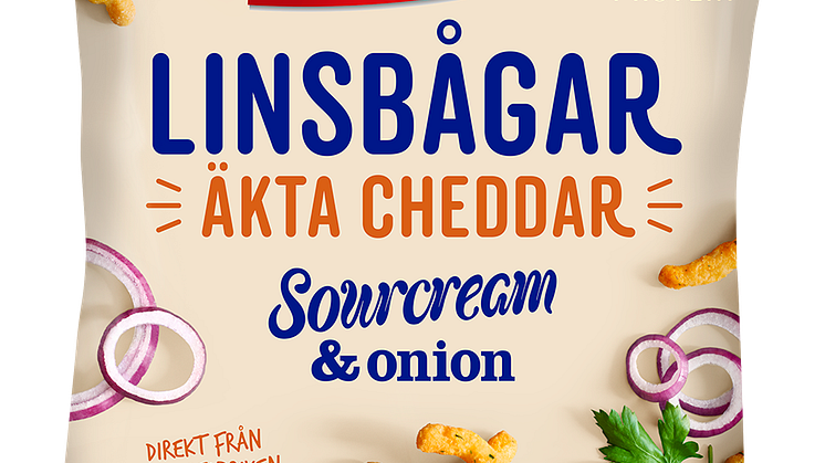 Linsbågar Äkta Cheddar med Sourcream & Onion från Estrella 2019