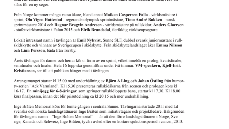 Rullskidlopp i Sunne med världseliten