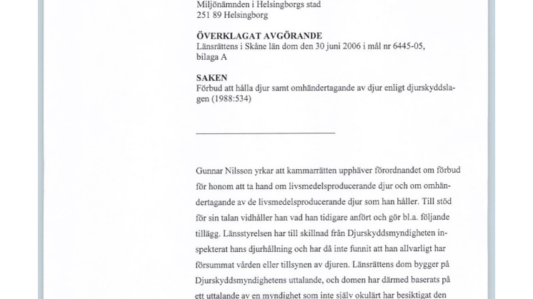 Djurförbud för Vikenbonden