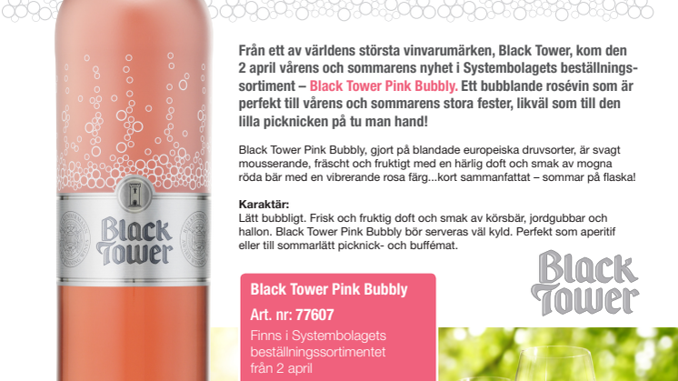 Black Tower goes bubbly - sommarens festrosé!