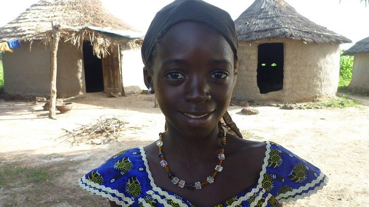 Fatoumata, 11 år, från Gueleba i södra Mali.