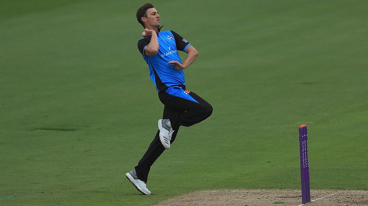 Ed Barnard in action for Worcestershire Rapids during the Royal London One-Day Cup