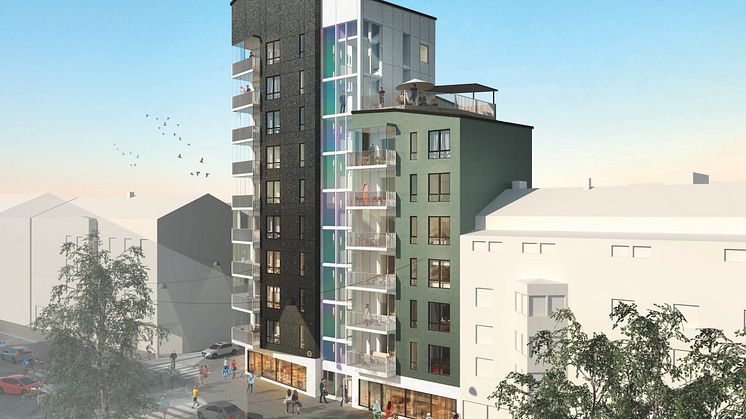 HSB Norr inviger byggandet av 32 lägenheter i brf Norrskenet med tidskapsel