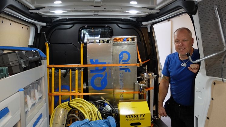 "Falken" från QTF Rescue Team på väg ut på uppdrag