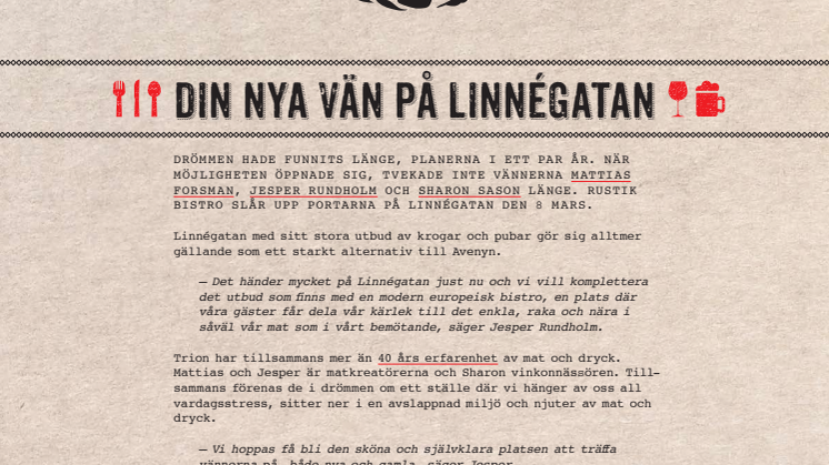 Rustik Bistro - din nya vän på Linnégatan