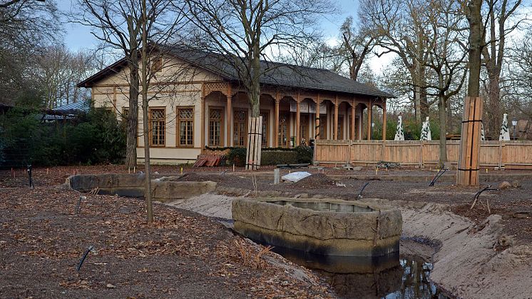 Blick von der zukünftigen Themenwelt Südamerika zur Hacienda Las Casas
