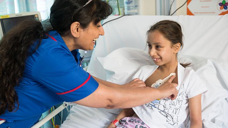 The Isansys Patient Status Engine monitors a young patient as part of the RAPID (Real-Time Adaptive and Predictive Indicator of Deterioration) project at the Birmingham Women's and Children's NHS Foundation Trust