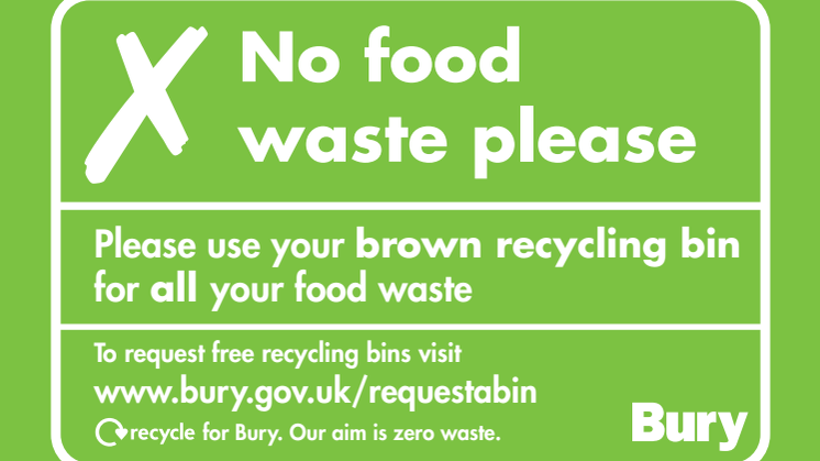 Grey bins are NOT for food waste – brown bins are!