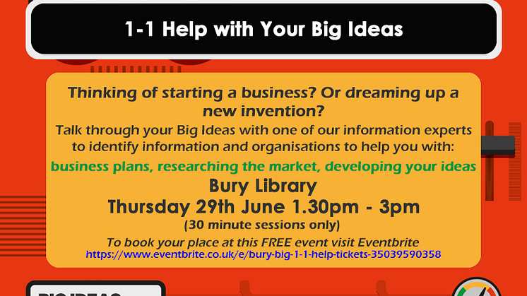 One-to-one help with your Big Ideas