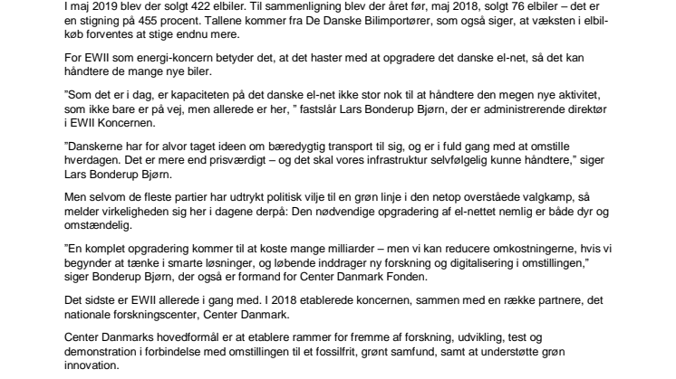455 procent stigning i elbil-salg på et år