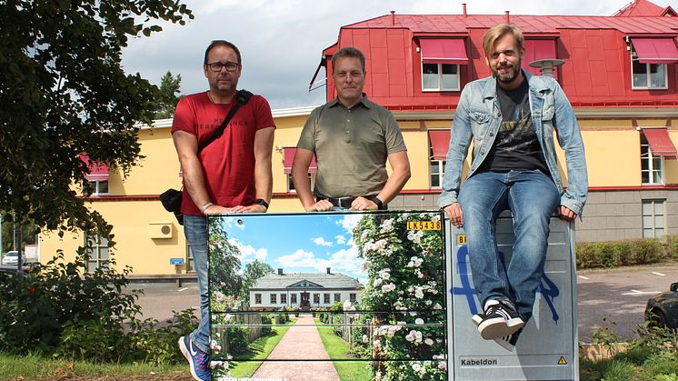 Tre av vinnarna i fototävlingen: Håkan Ringius, Christer Fredriksson och Mattis Bergfur. 