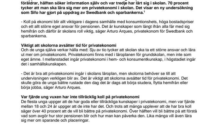 Suget efter mer kunskap om privatekonomi stort hos unga - skolans roll viktig