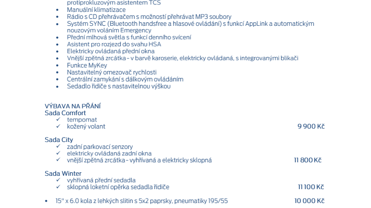 Specifikace Fordu KA+
