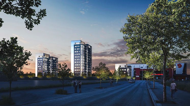 Indulogg lyckas förvalta en av de bästa lägena längs Örnsköldsviks strand. Arenan intill heter idag Hägglunds Arena, men har när detta skrivs ännu inte fått skylten utbytt. Bild: TM Konsult