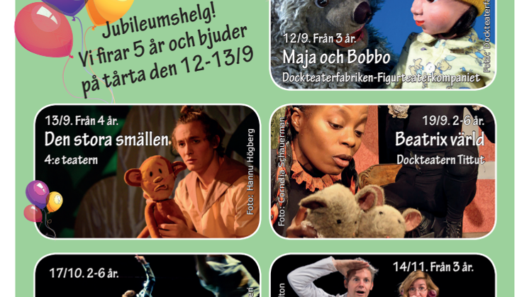 Program för hösten 2015 på Bullan - scenen för familjeföreställningar