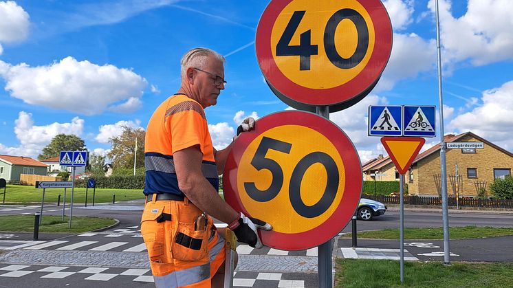 Vi ändrar hastigheten i våra tätorter