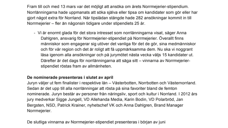 Rekordmånga ansökningar till Norrmejerier-stipendiet - Dubbelt så många har sökt jämfört med 2011 