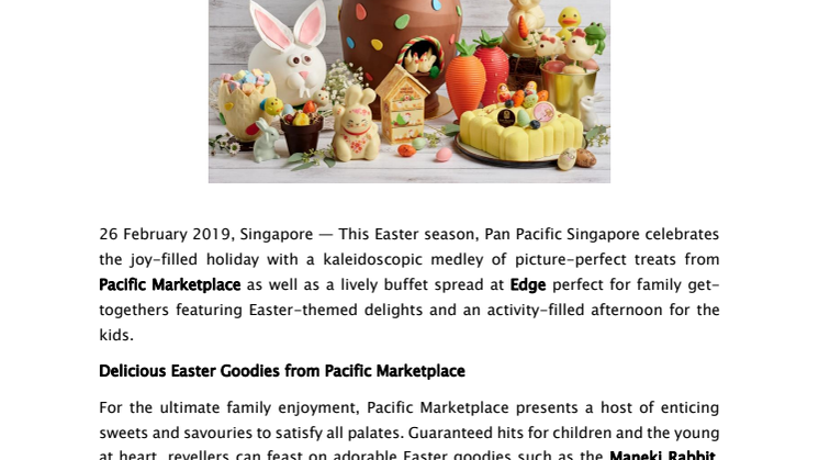 Hop into an Egg-specially Cheery Easter with Pan Pacific Singapore