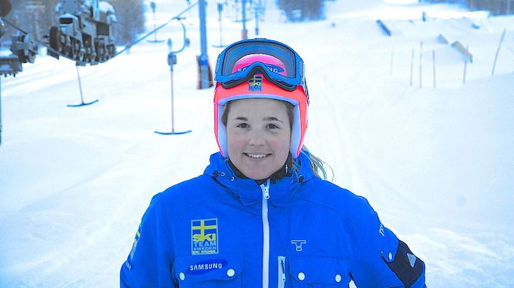 Anna Holmlund på plats i Hemavan