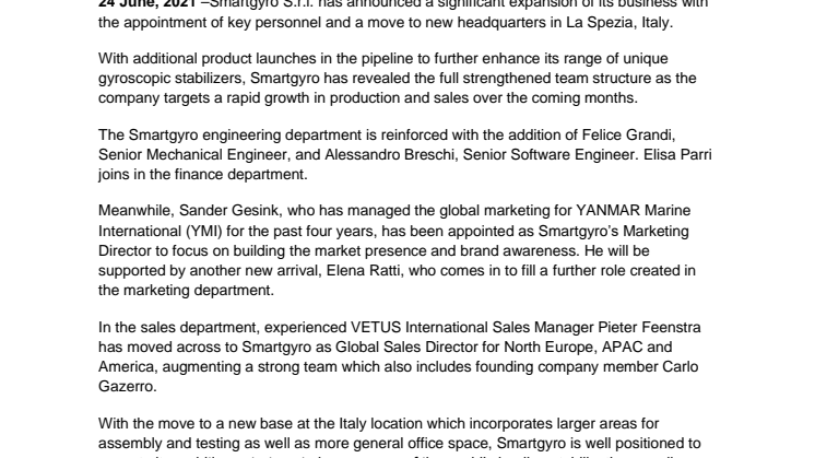 Smartgyro Implements Ambitious Expansion Plan