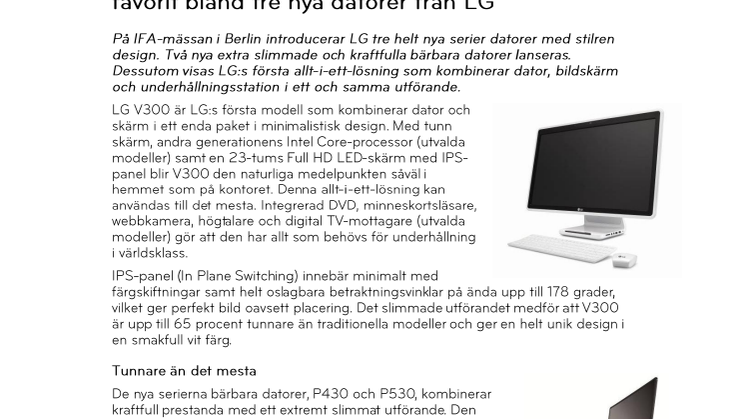 Allt-i-ett eller tunnare än det mesta? Välj din favorit bland tre nya datorer från LG