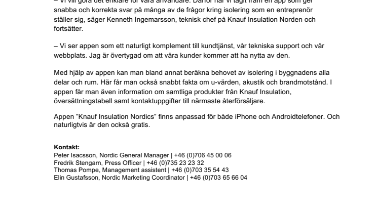 Ny app guidar till rätt isolering