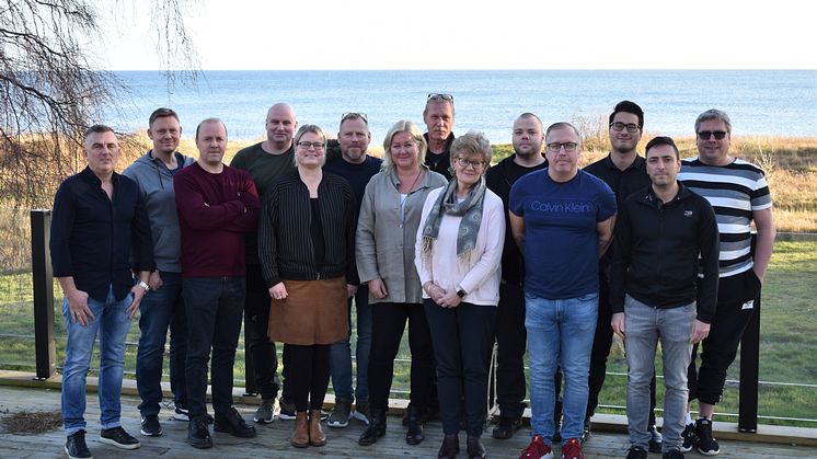 Deltagare i THAB Academy 2020/2021 på introduktion i Smygehuk med kursledarna Marita Östberg och Birgitta Larsson Lindersköld