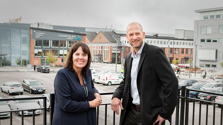 Helena Kortered, näringslivschef Trollhättans stad tillsammans med Martin Wänblom, VD för Innovatum Science Park. 
